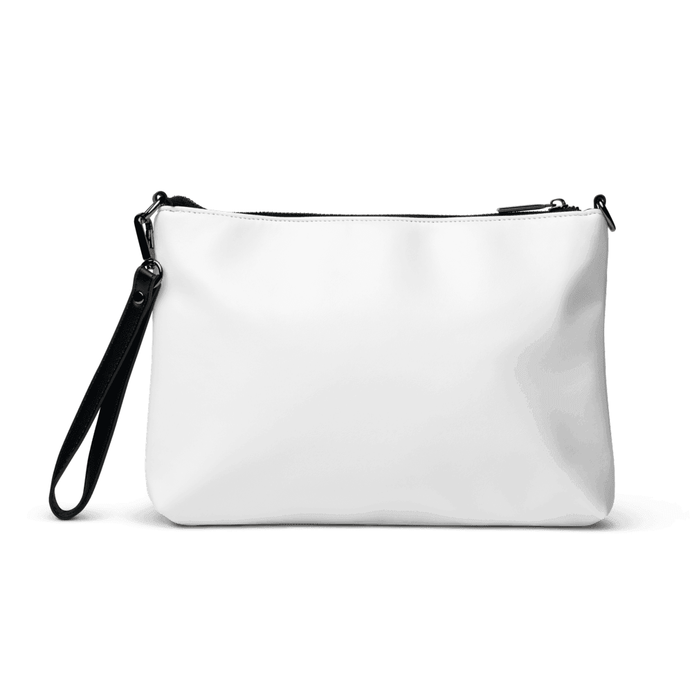 All-Over Print Crossbody Bag — Flat lay · back