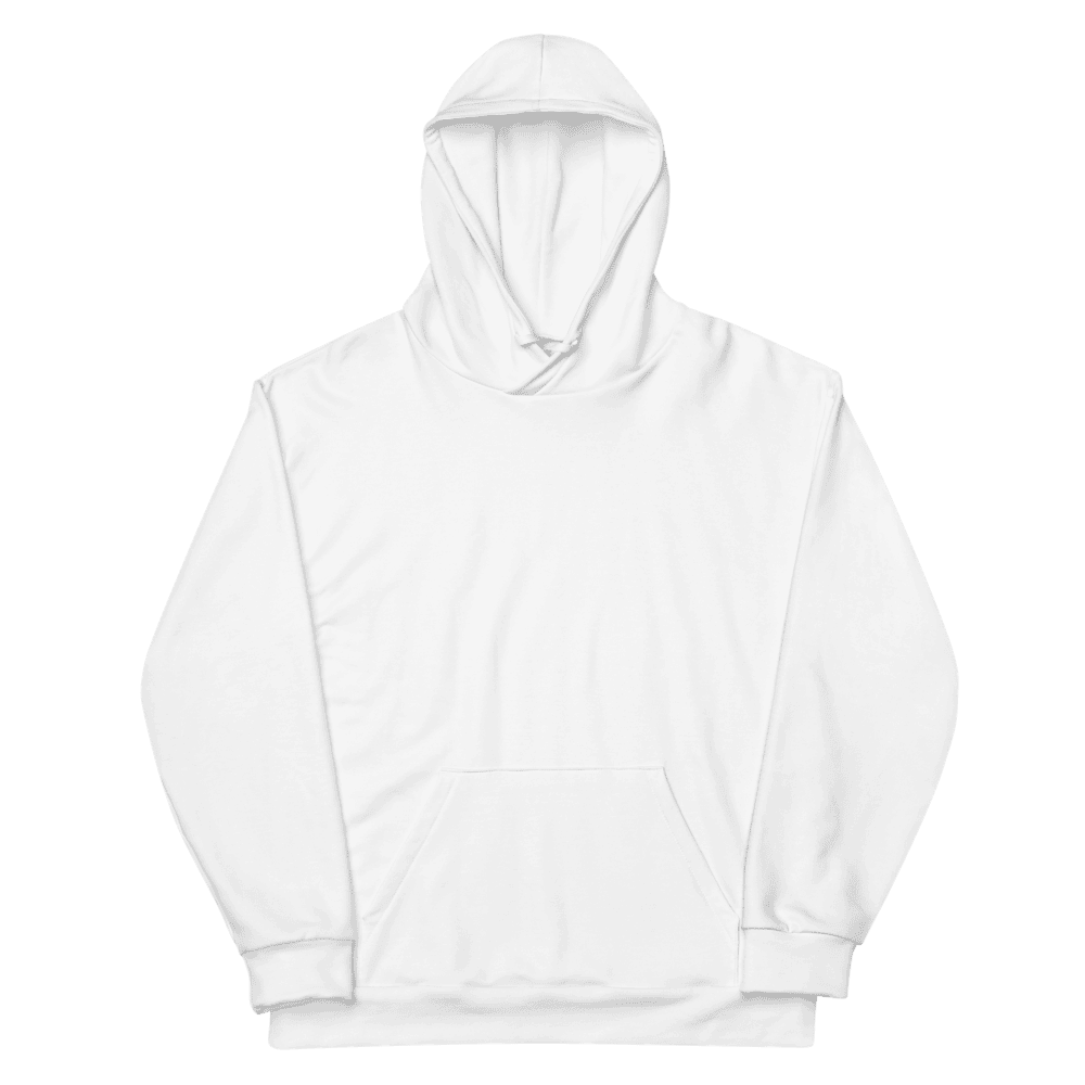 All-Over Print Cotton Hoodie — Flat lay · front_dtfabric