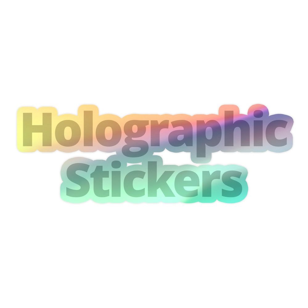 Kiss-Cut Holographic Stickers — Grey