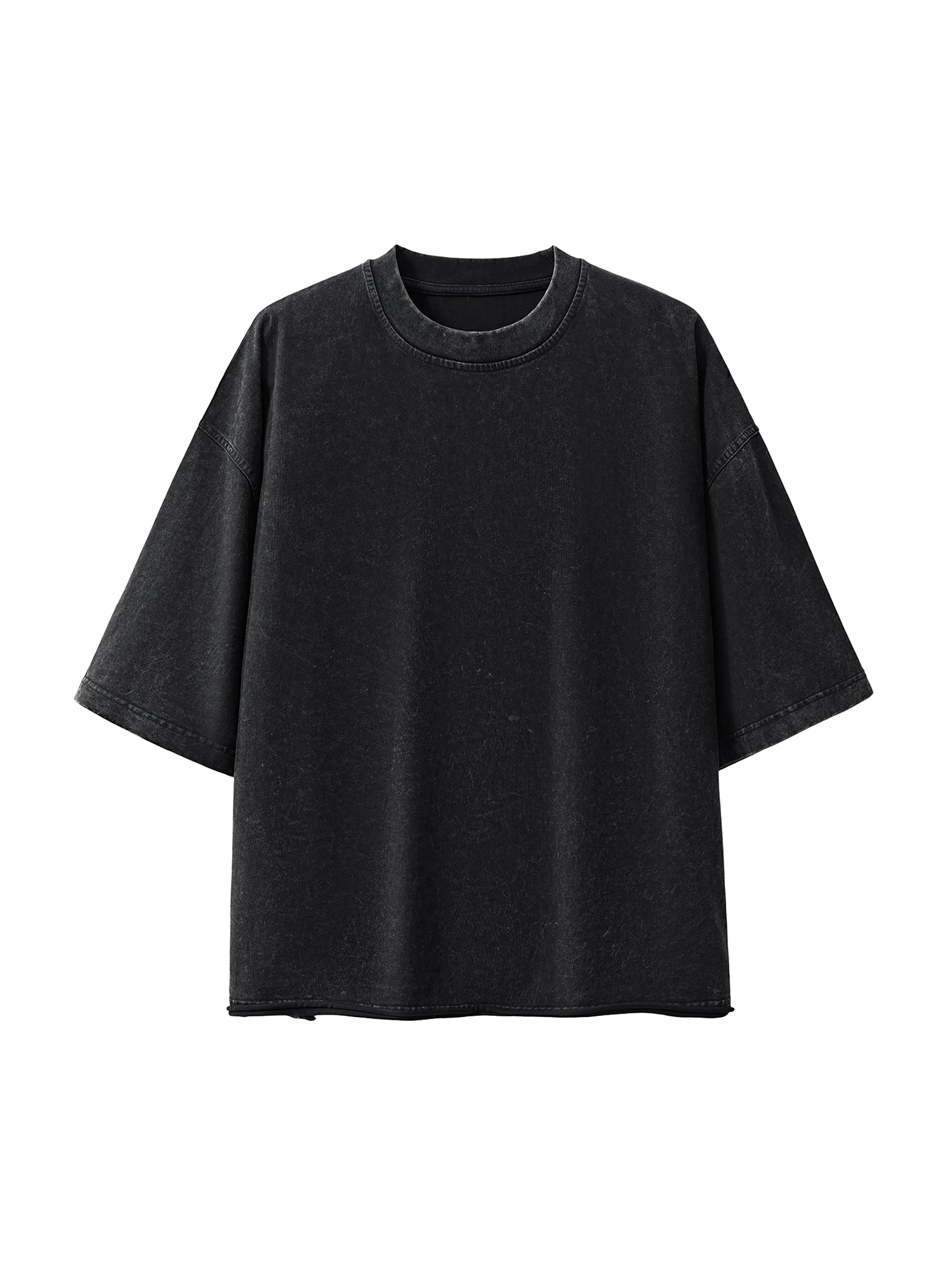 Unisex Vintage Wash Boxy T-Shirt — Black