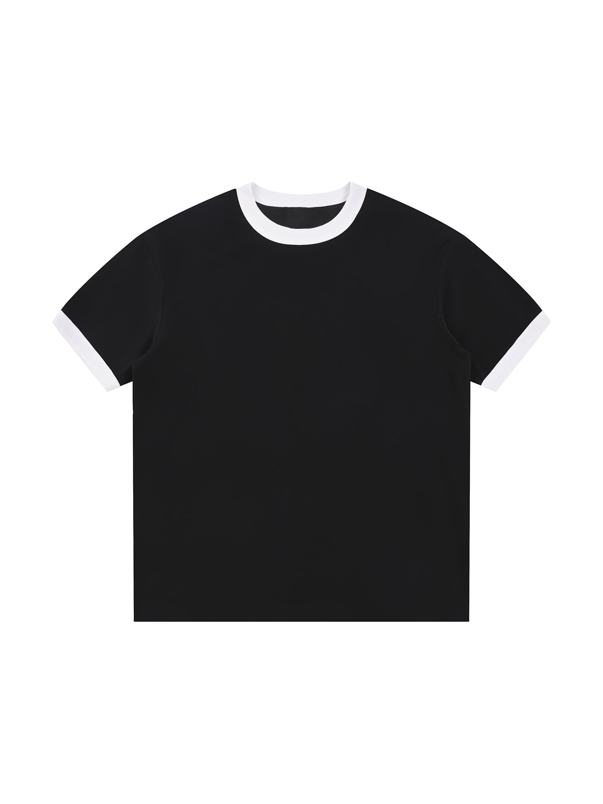 Custom Contrast Edge Ribbed T-Shirt — T-Shirts