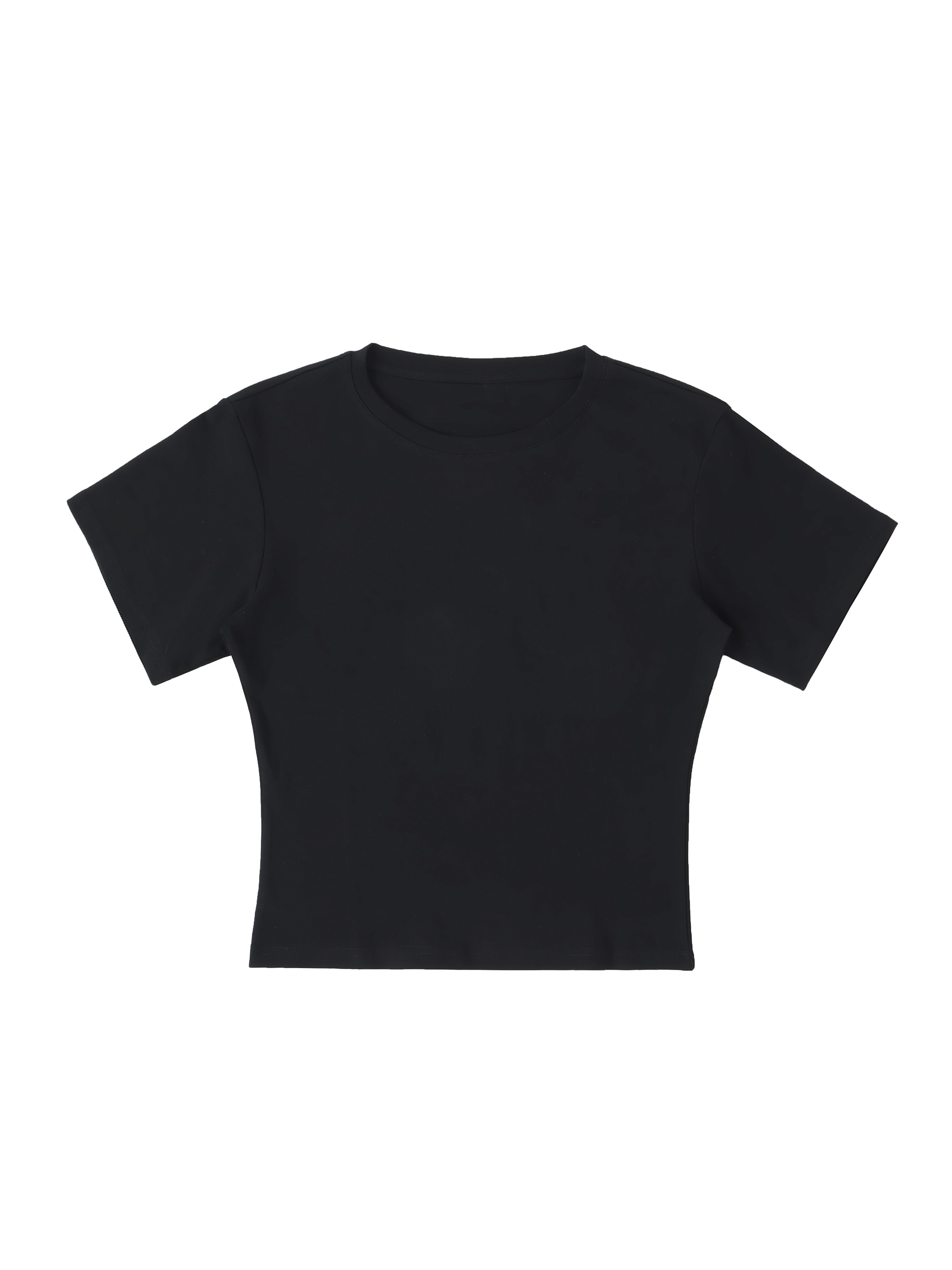 Lightweight Cocoon Short Sleeve Top — Black