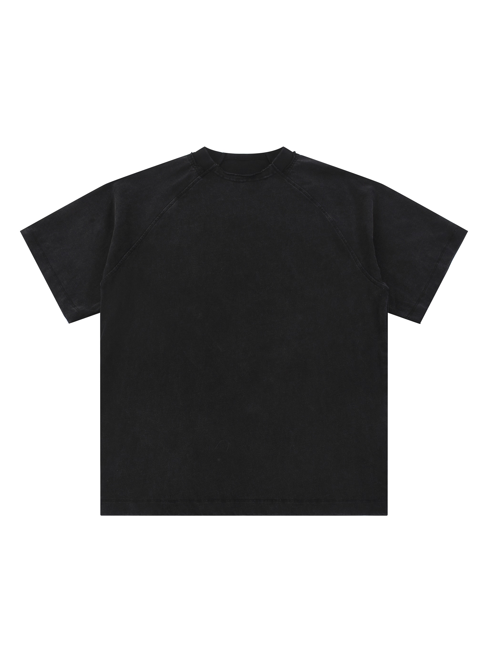 Vintage Washed Raglan T-Shirt — Black