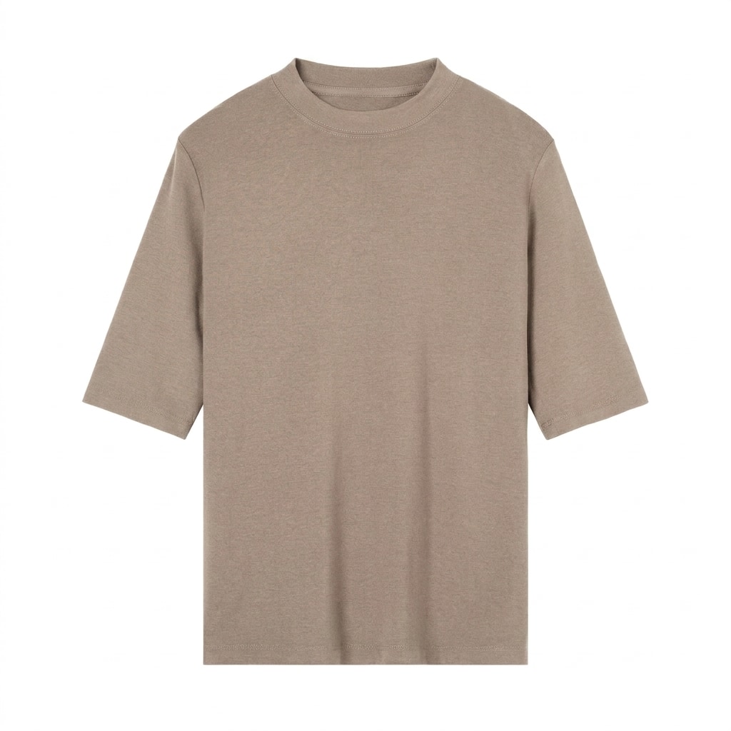 Custom Mock Neck Short Sleeve T-Shirt — hero product shot