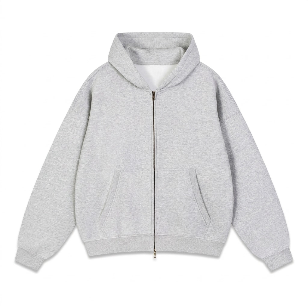 Oversized Dual-Zip Fleece Hoodie — hero product shot