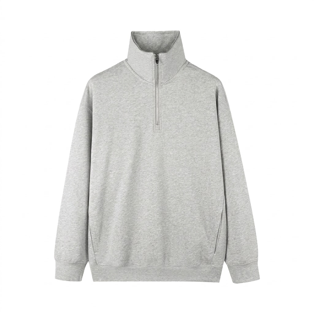 Quarter-Zip Drop Shoulder Sweatshirt — hero product shot