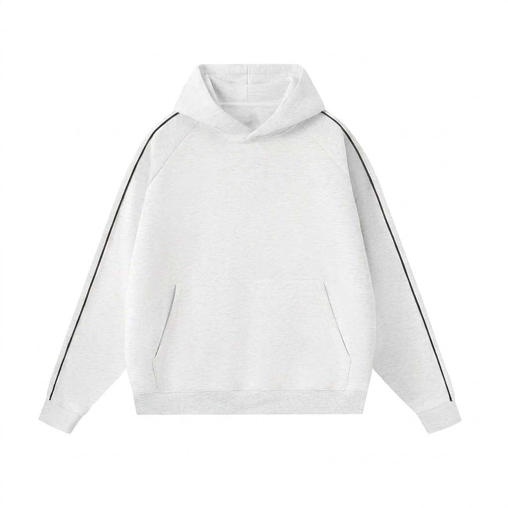 Raglan Contrast Piping Hoodie — hero product shot