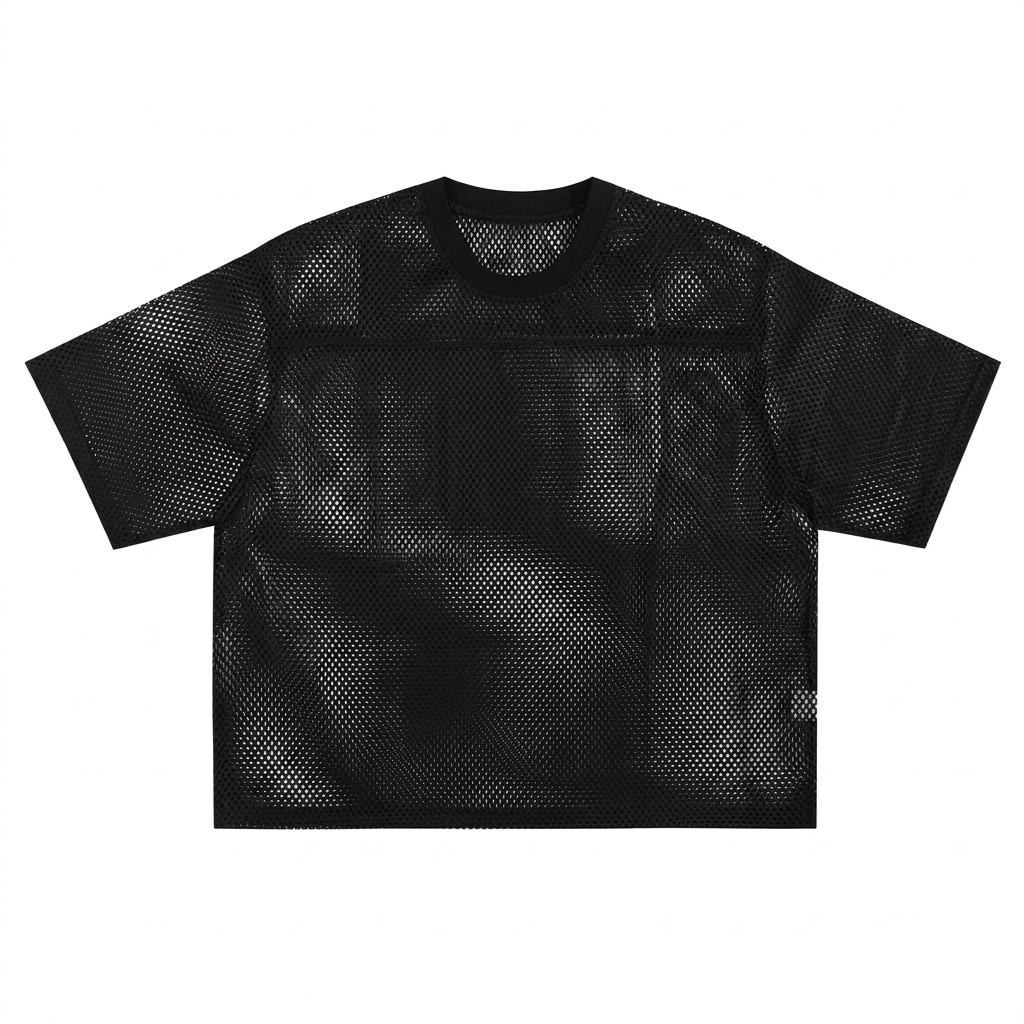 See-through Boxy Net T-Shirt — hero product shot