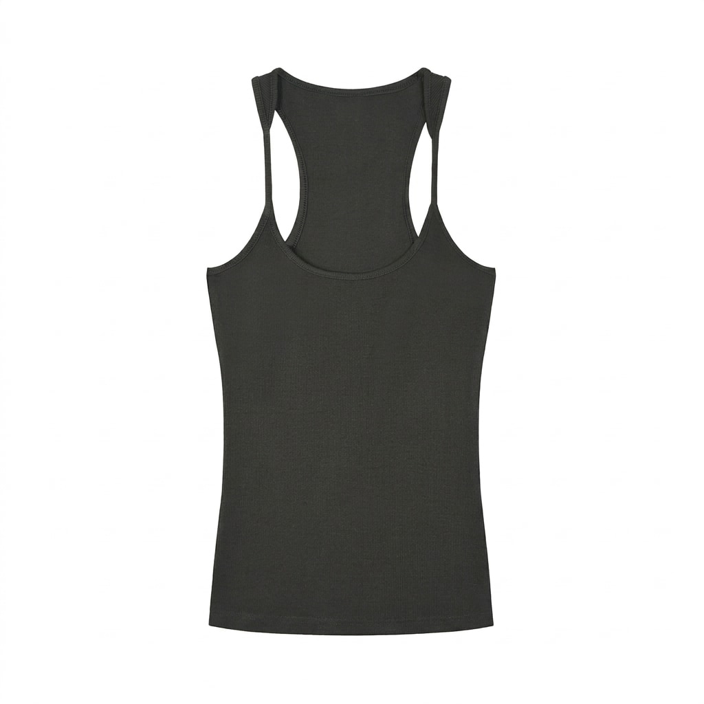 Slim Fit Ribbed Racerback Tank Top — hero product shot