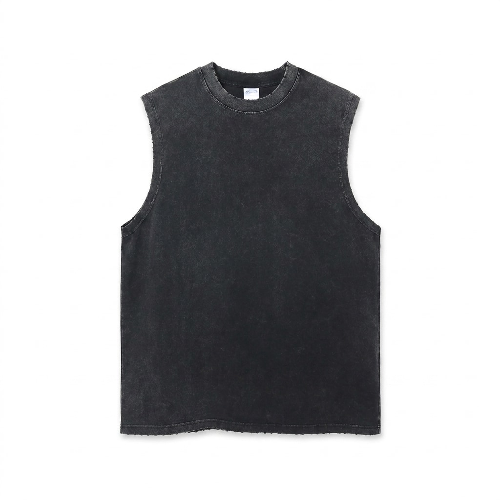 Snow Washed Frayed Hem Tank Top — hero product shot