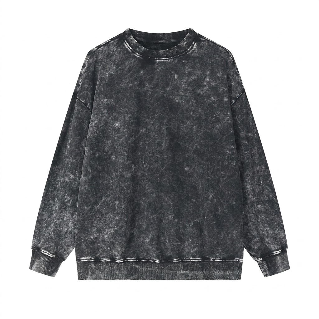 Snow Washed Hand-Frayed Sweatshirt — hero product shot