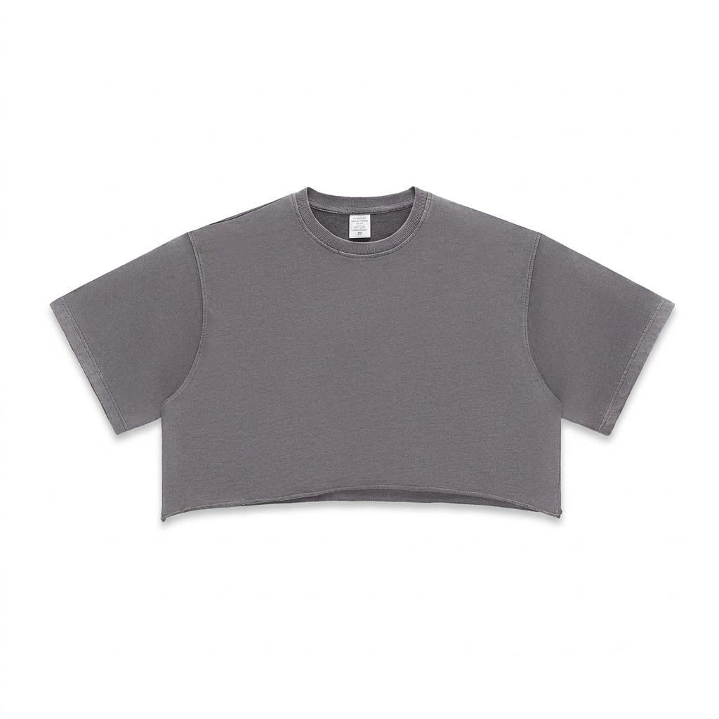 Snow Washed Raw Edge Crop Top — hero product shot