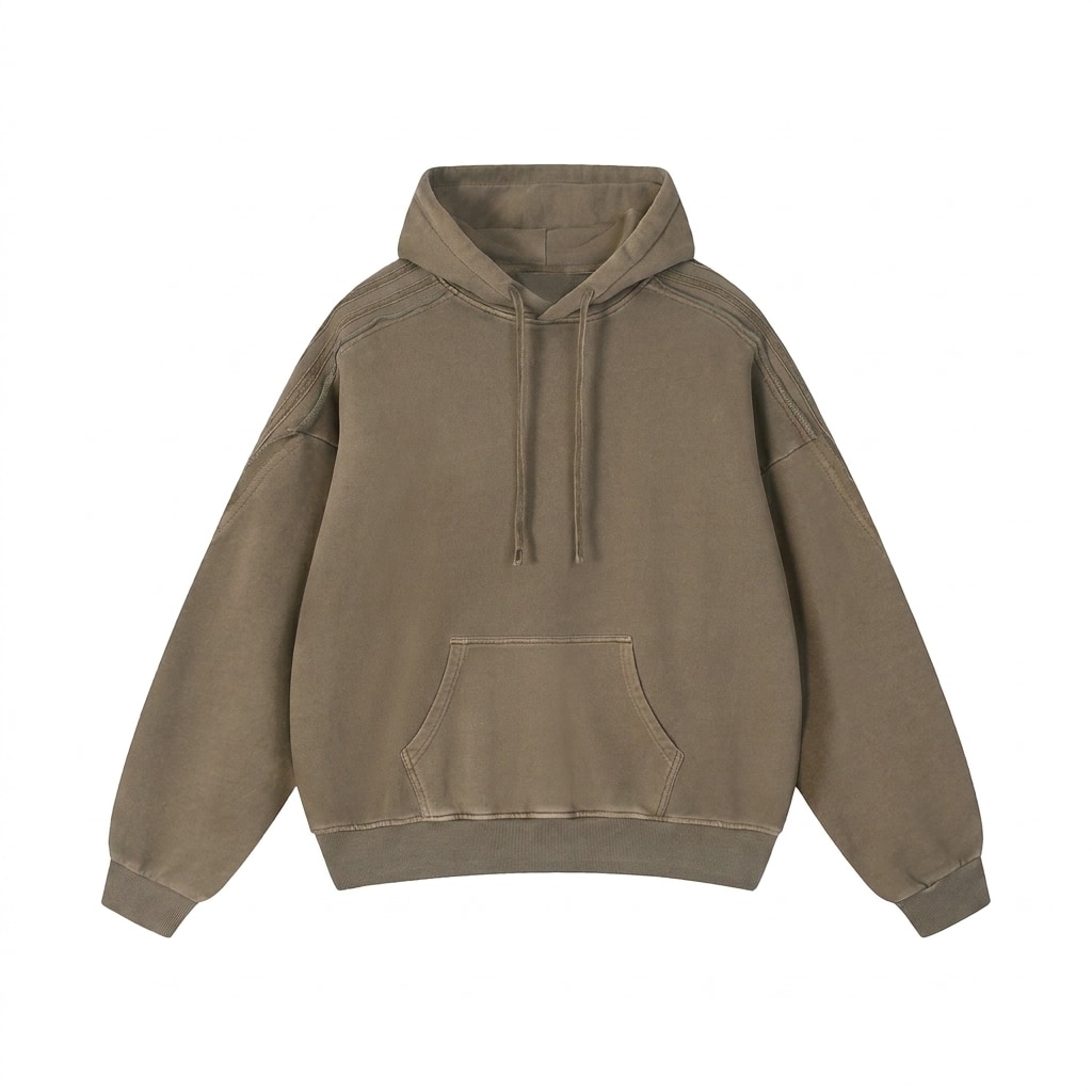 Snow Washed Raw Edge Hoodie — hero product shot