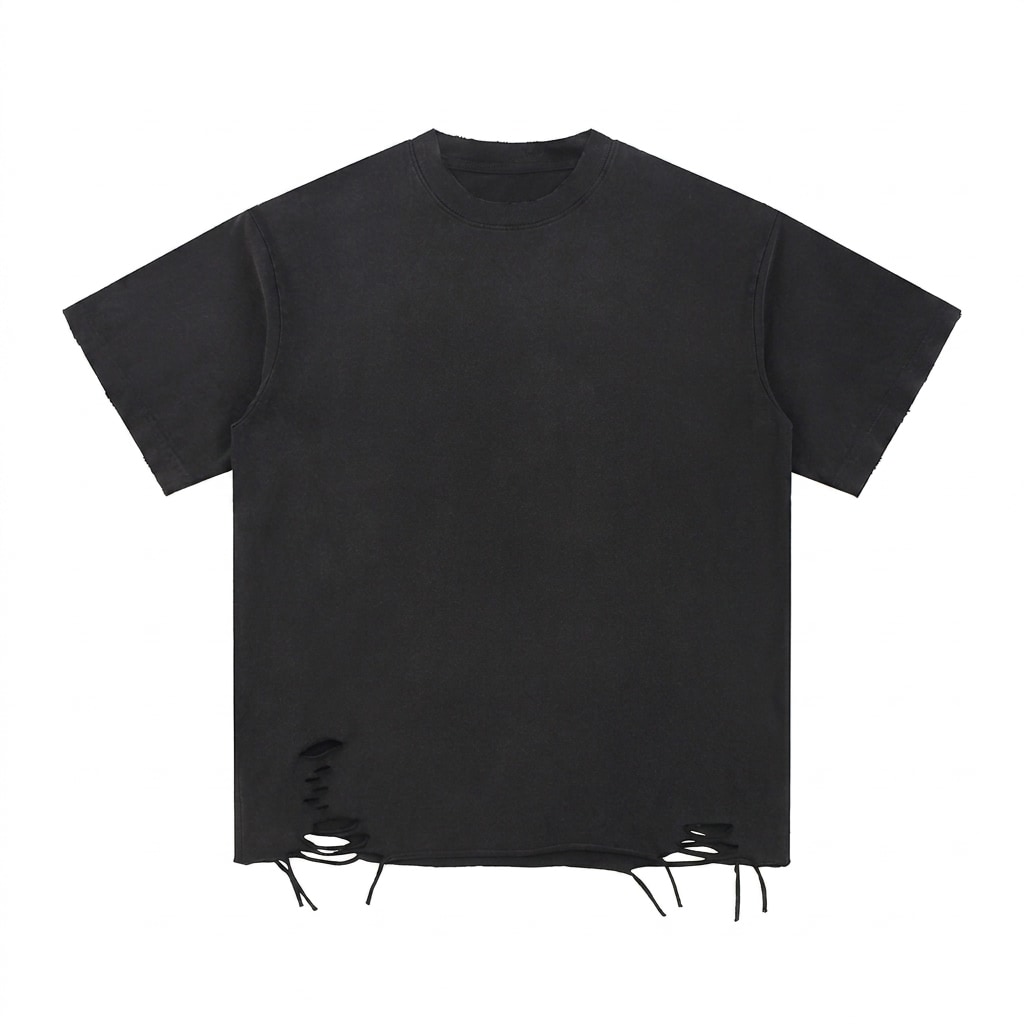 Snow Washed Raw-Hem T-Shirt — hero product shot