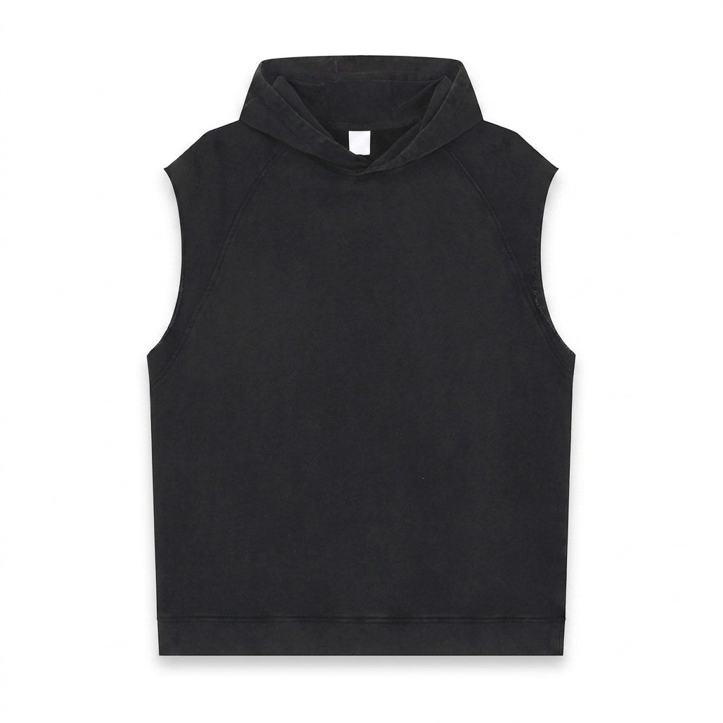 Snow Washed Sleeveless Hoodie — hero product shot