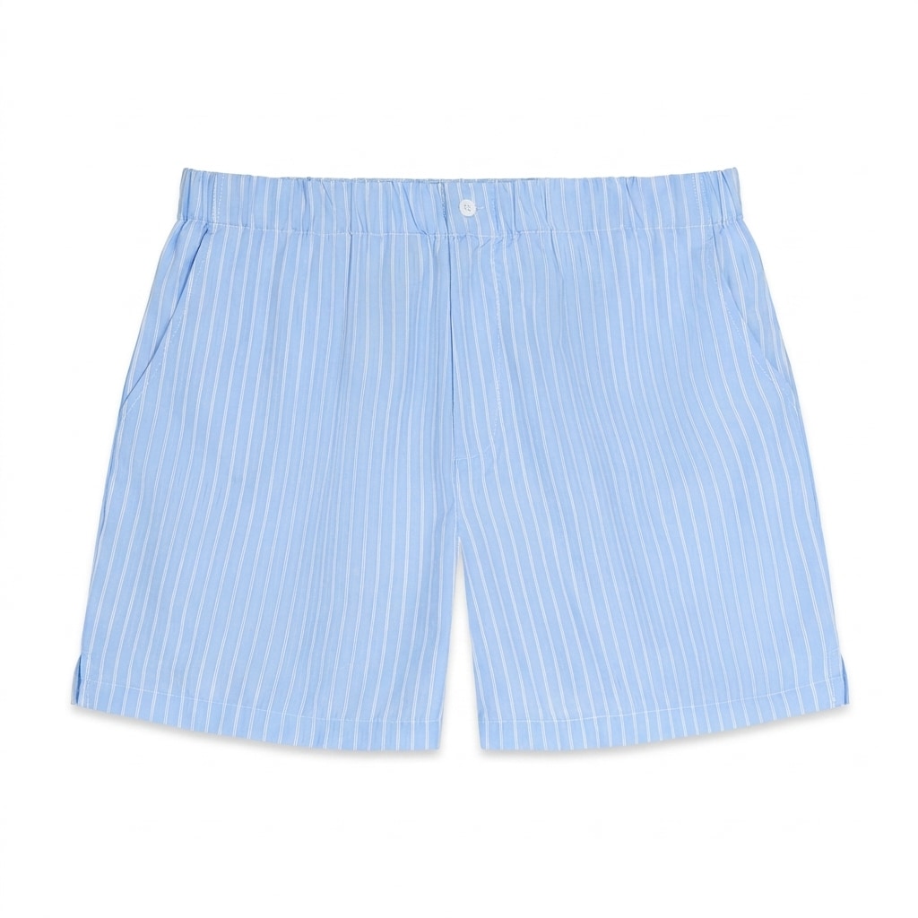 Striped Elastic Waist Shorts — hero product shot