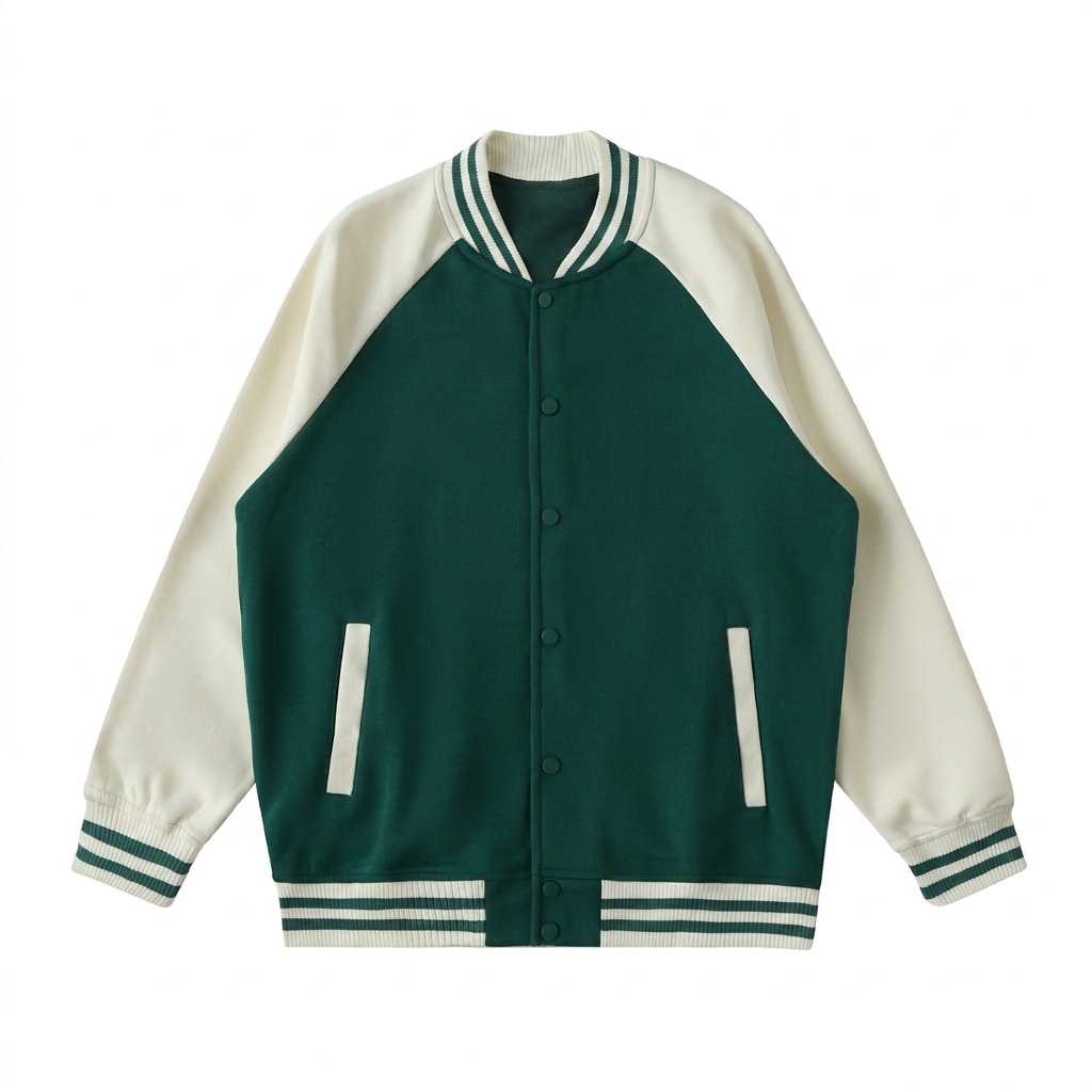 Two Tone Raglan Varsity Jacket — hero product shot