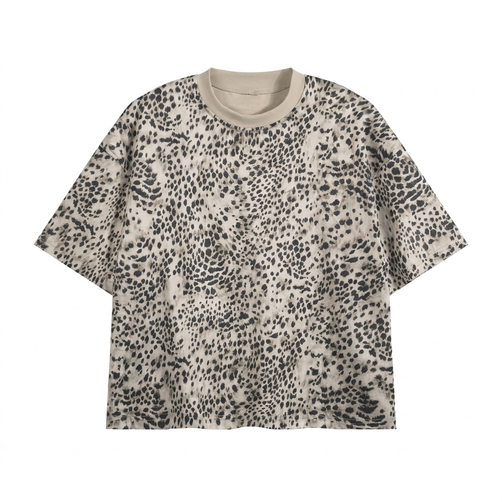 Unisex Leopard Print Boxy T-Shirt — hero product shot