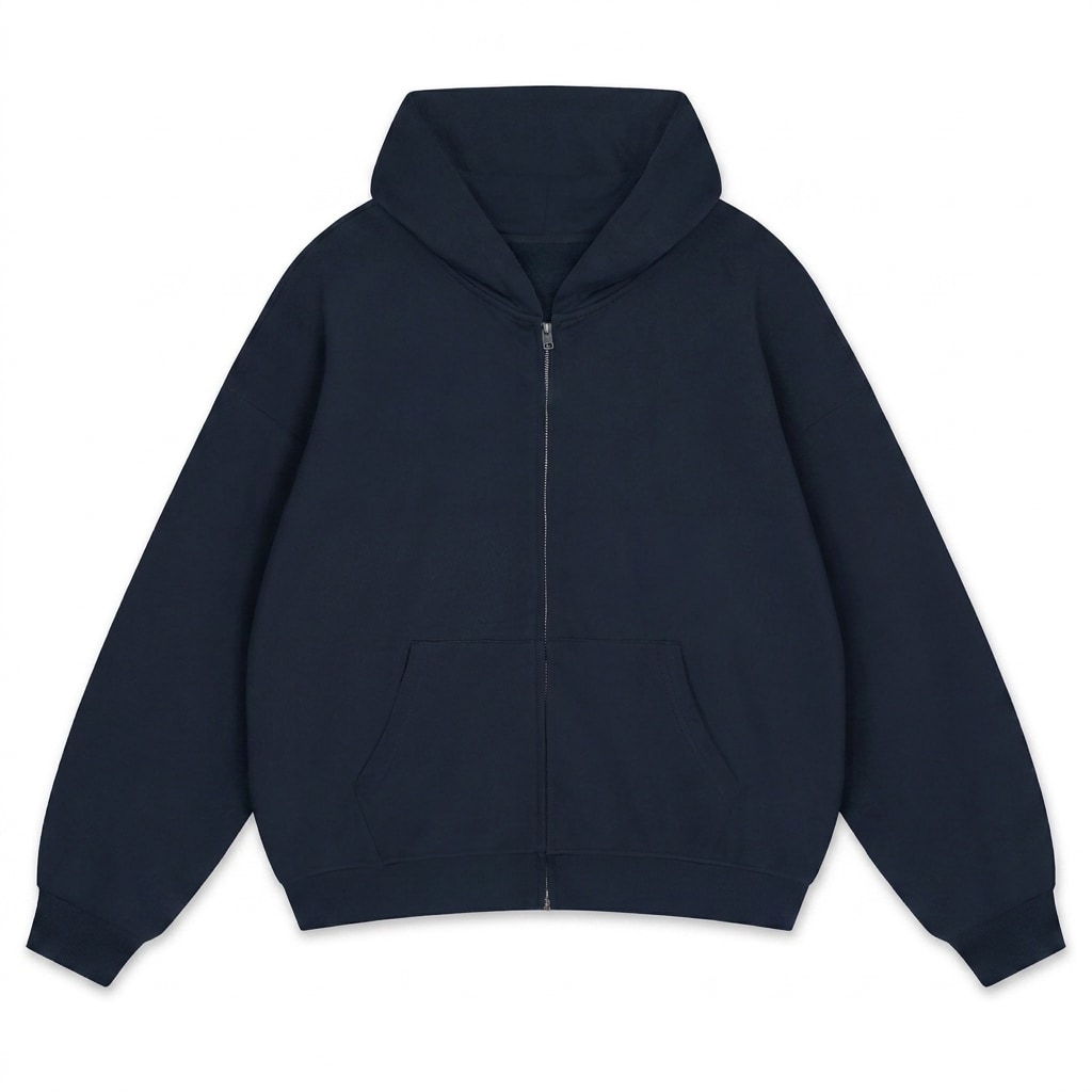 Unisex Loose Fit Full-Zip Hoodie — hero product shot