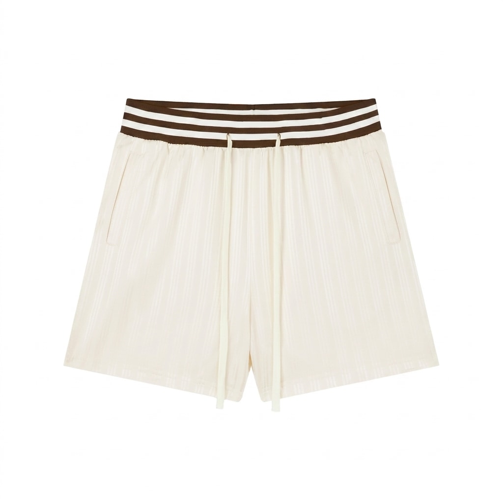 Unisex Striped Drawstring Shorts — hero product shot