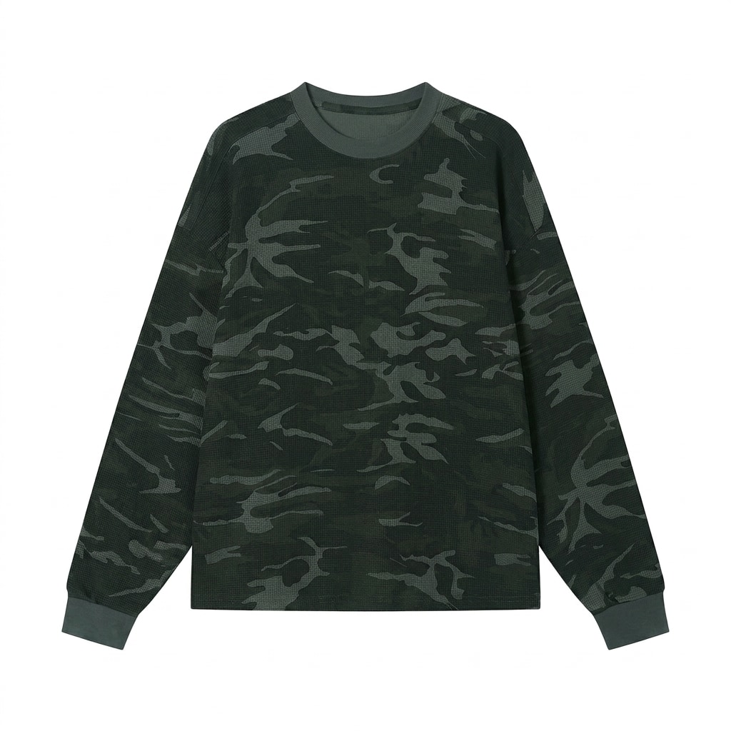 Unisex Waffle Long Sleeve T-Shirt — hero product shot