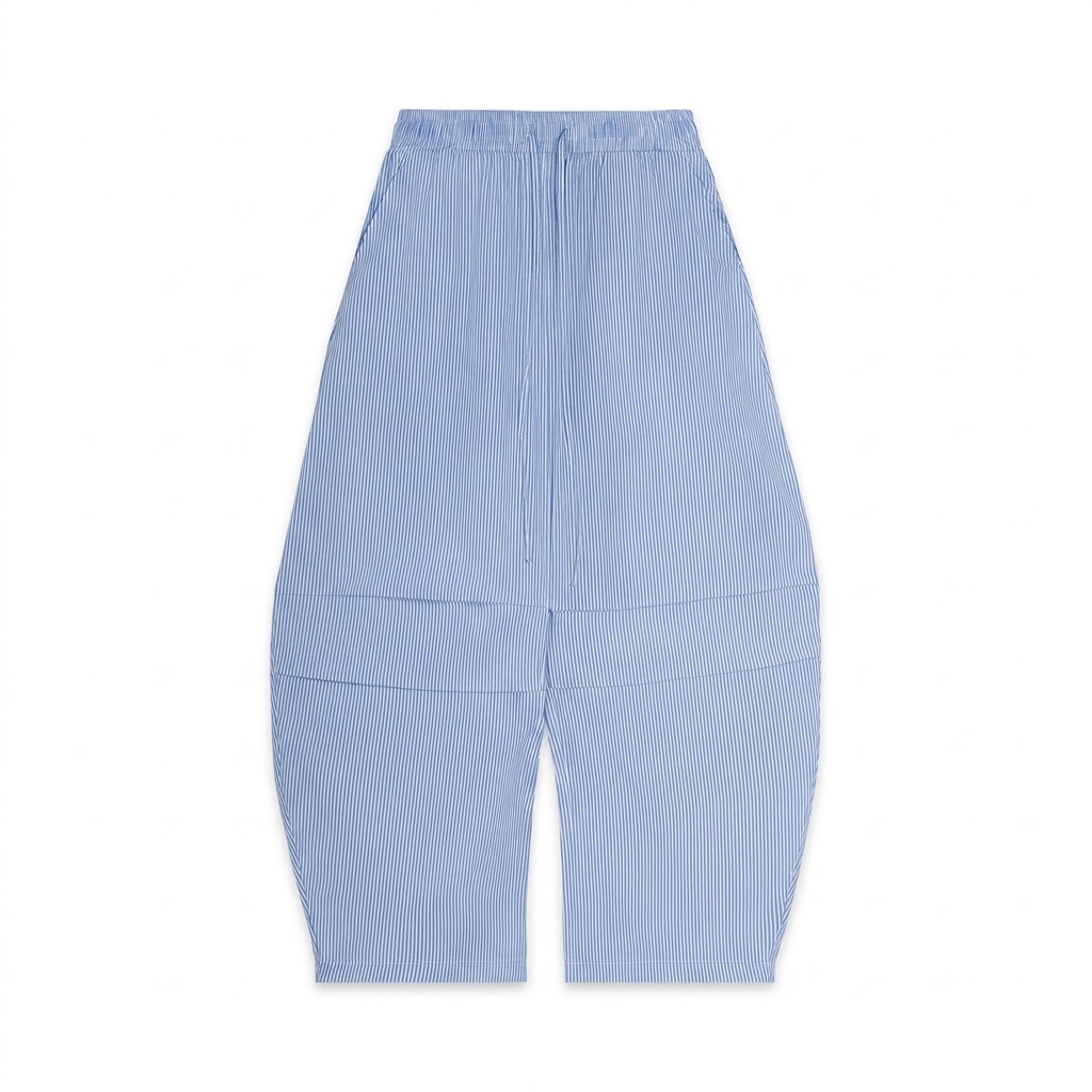 Vertical Stripe Barrel Pants — hero product shot
