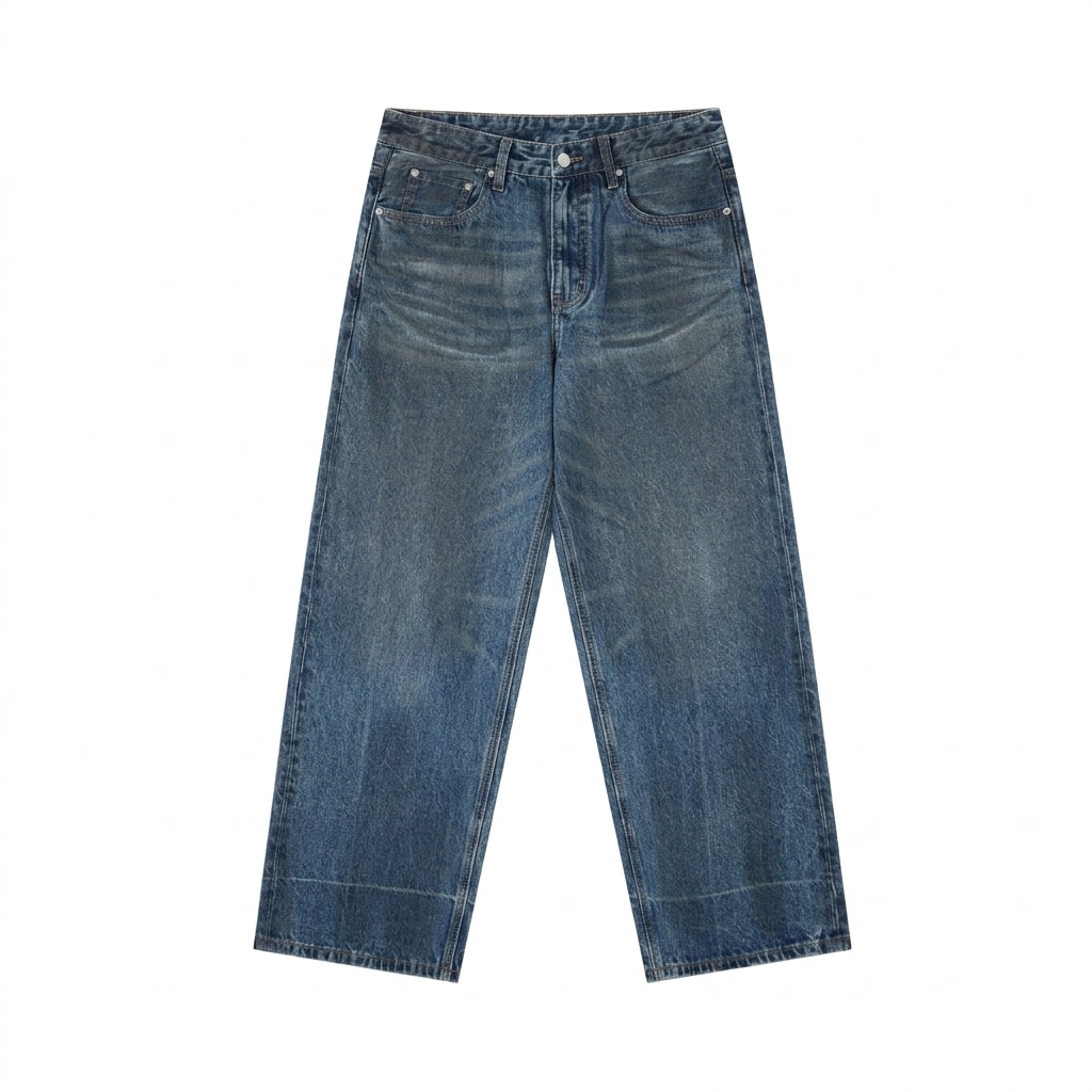 Vintage Wash Baggy Denim Jeans — hero product shot