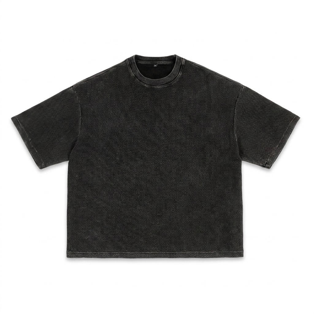 Textured Waffle Boxy T-Shirt — hero product shot